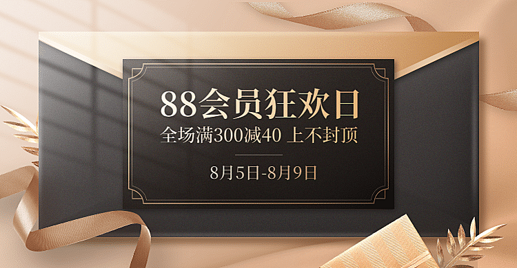 88会员节精致促销海报banner