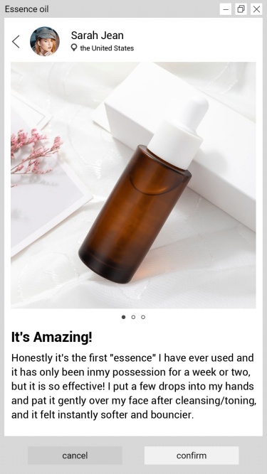 Skincare Product Customer Review Ecommerce Story