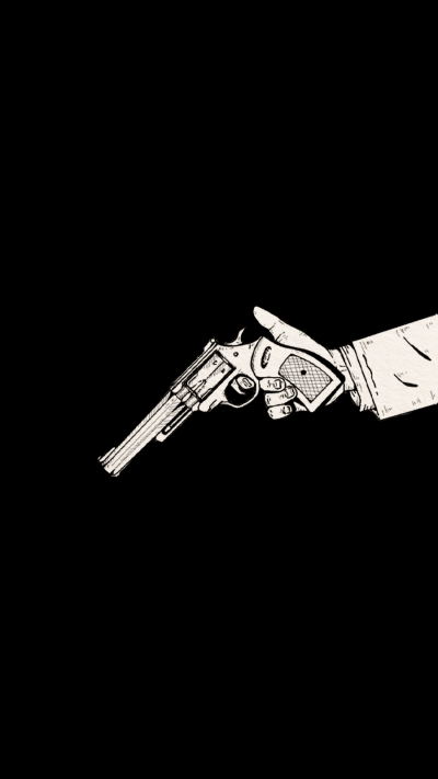 Simple Retro Hand Painted  Gun Artistic Comic Instagaram Highlight