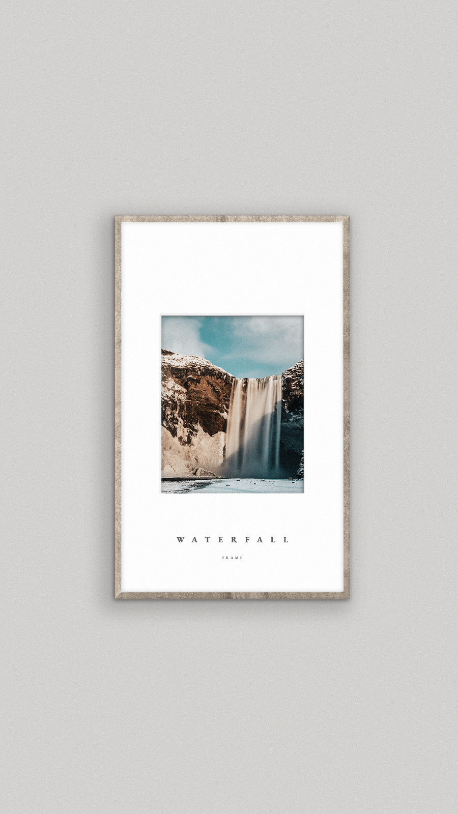 Literary Style Natural Waterfall Scene Wall Picture Frame Instagram Highlight