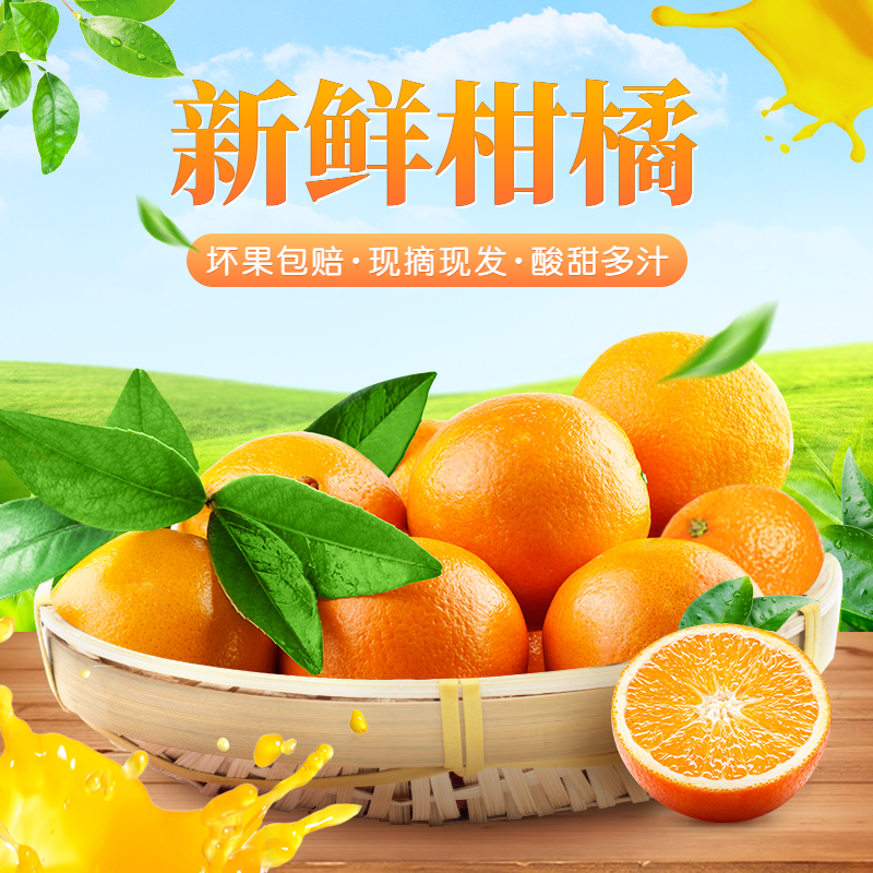 食品生鲜水果橘子直通车主图