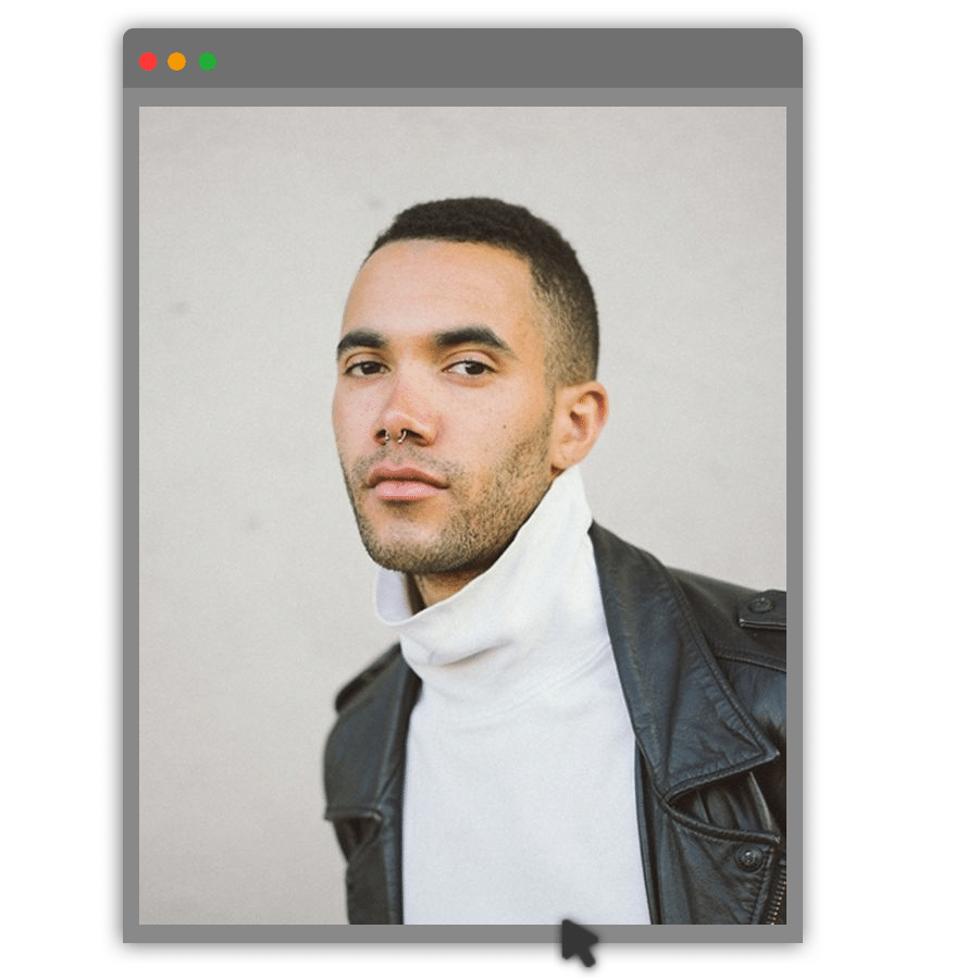 Simple Fashion Man Interface Simulation Instagram Post