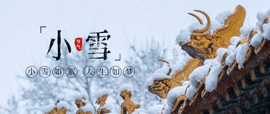 小雪节气冬天你好下雪公众号首图预览效果
