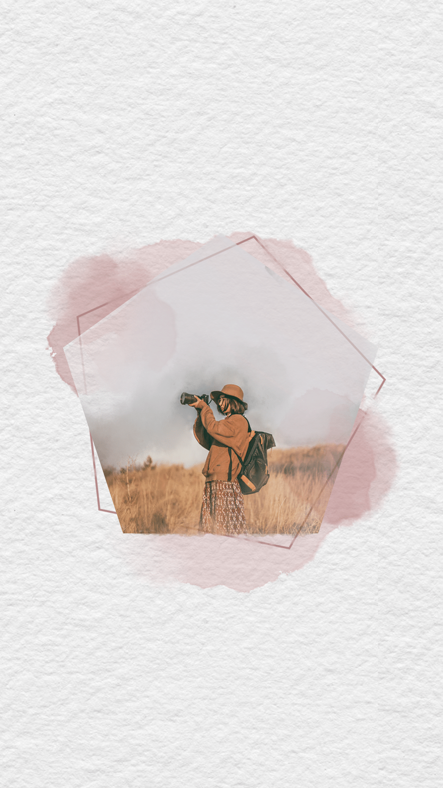 Literary Paper Background Travel Record Camera Woman Instagram Highlight