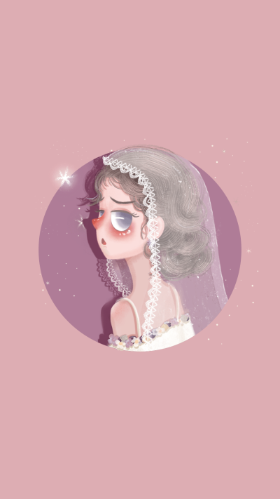 Cute Stars Decorate Hand Painted Girls Illustration Instagram Highlight