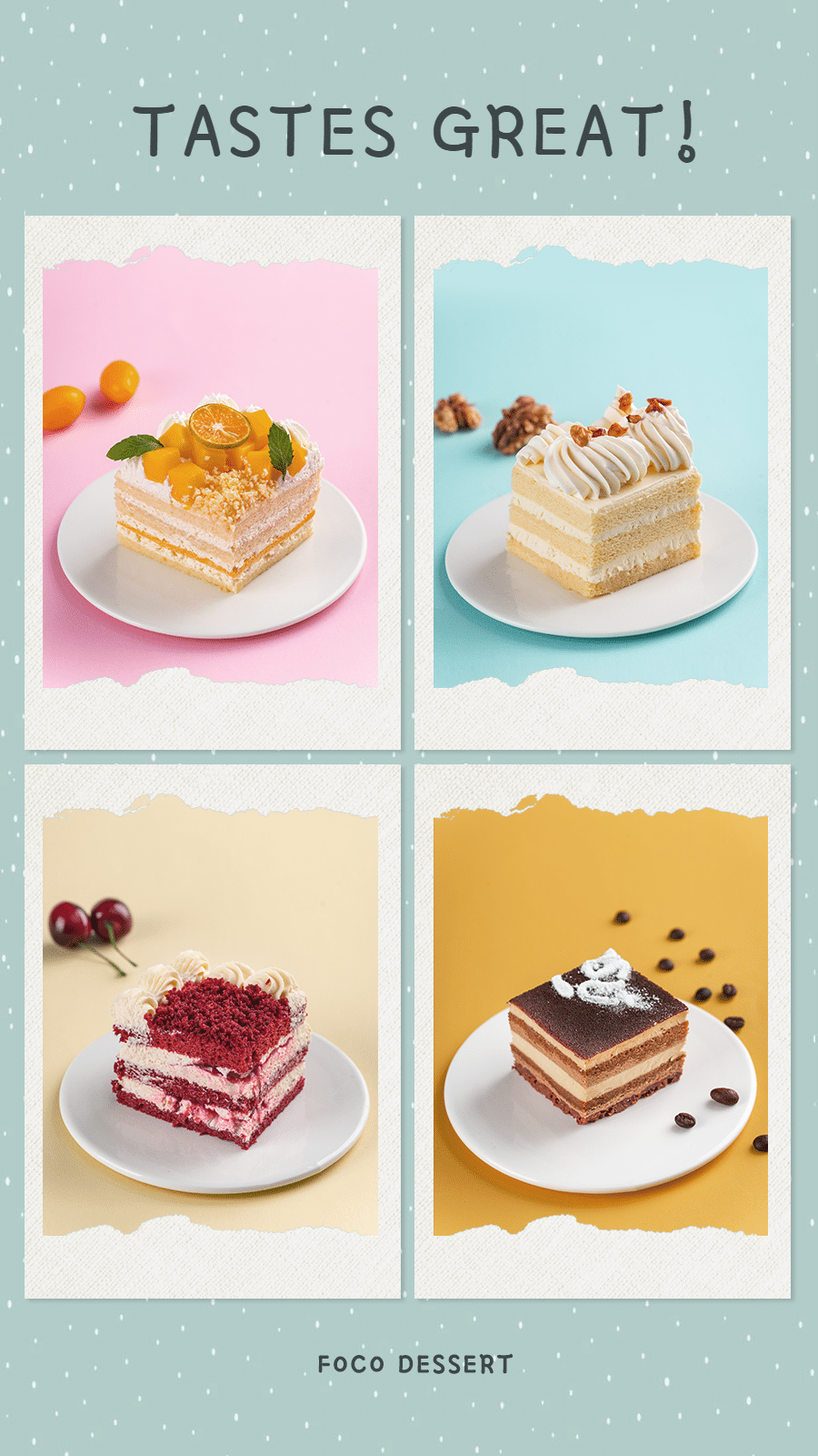 Delicious Food Bakery Dessert Jigsaw Puzzle Promotion Fashion Simple Style Poster Ecommerce Story预览效果