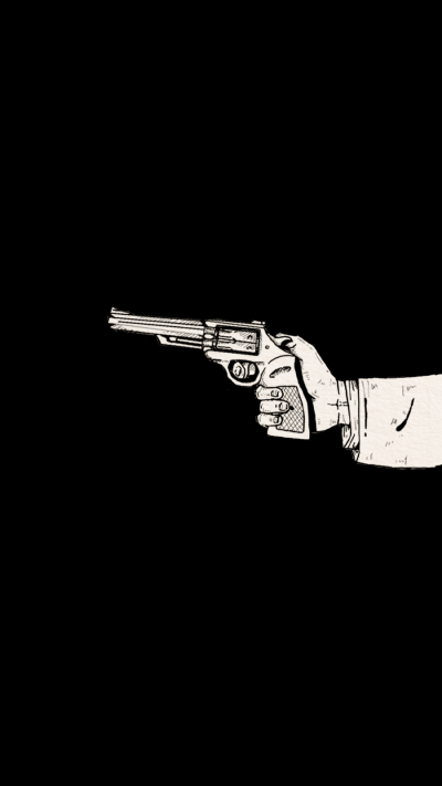 Retro Hand Painted Pistol Gesture Instagaram Highlight