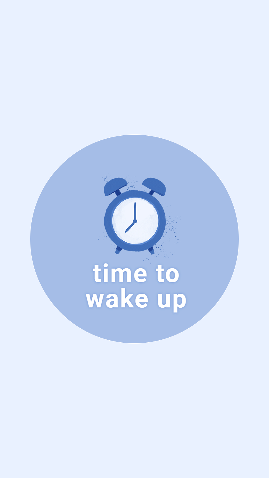 Light Blue Background Clock Fashion Simple Style Instagram Highlight