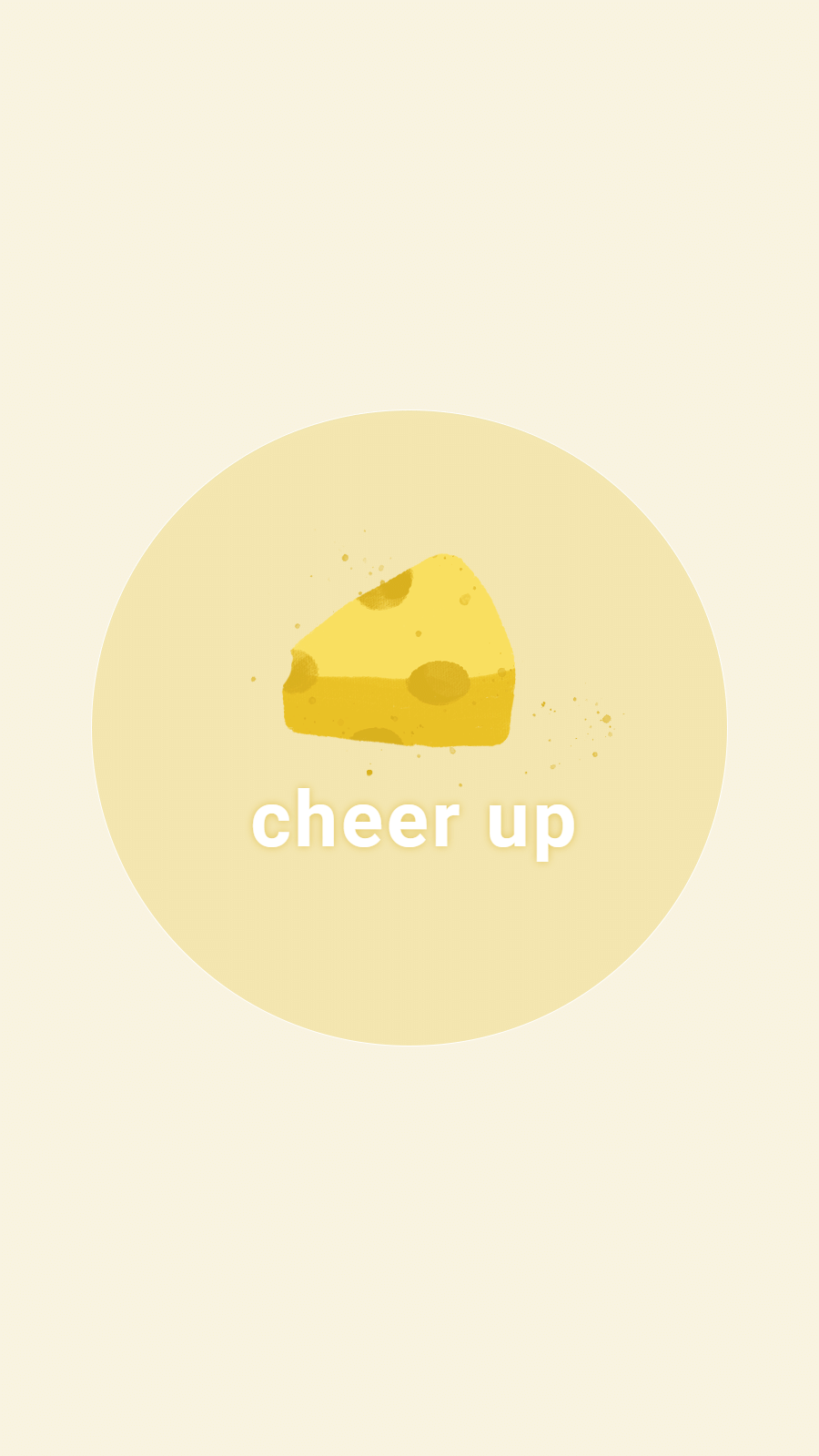 Circle Element Fashion Cartoon Cheese Positivity Text Instagram Highlight