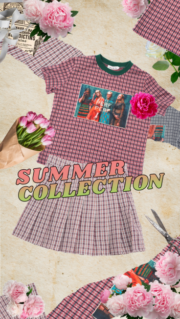Flowers Decoration Girl Clothing Display Promotion Fashion Simple Style Poster Ecommerce Story预览效果