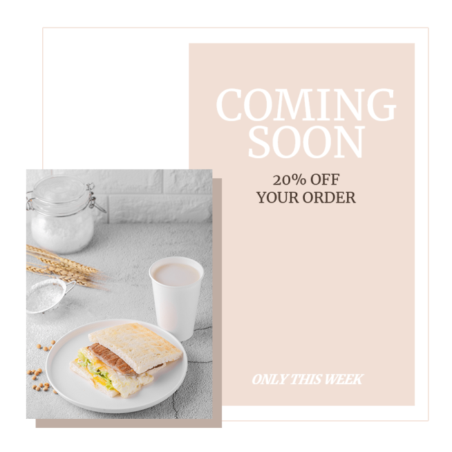 Minimalist Style Sandwish Discount Preview Ecommerce Product Image预览效果