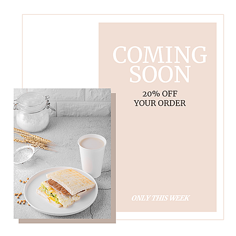 Minimalist Style Sandwish Discount Preview Ecommerce Product Image