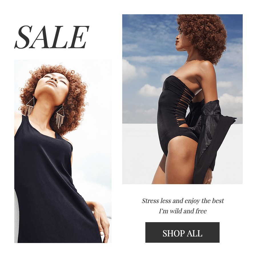 Black Rectangle Element Minimalist Style Women's Wear New Arrival Ecommerce Product Image预览效果