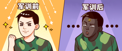 开学季军训前后对比首图