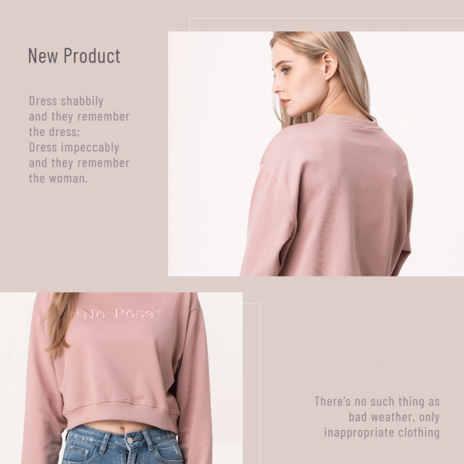 Simple Fashion Style Women's Wear New Arrival Detail Display Ecommerce Product Image预览效果