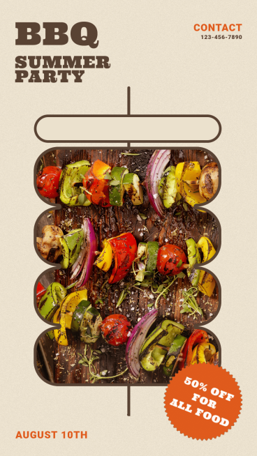 Creative Style Barbecue Summer Party Ecommerce Story预览效果