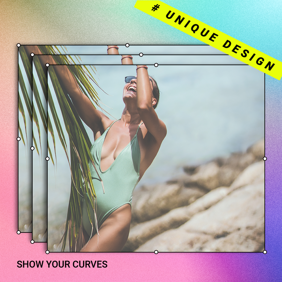 Fashion Women's Swimsuit Display Instagram Post