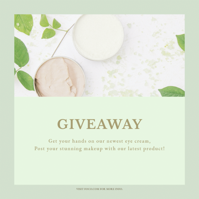 Fresh Style Eye Cream Giveaway Activity Ecommerce Product Image预览效果