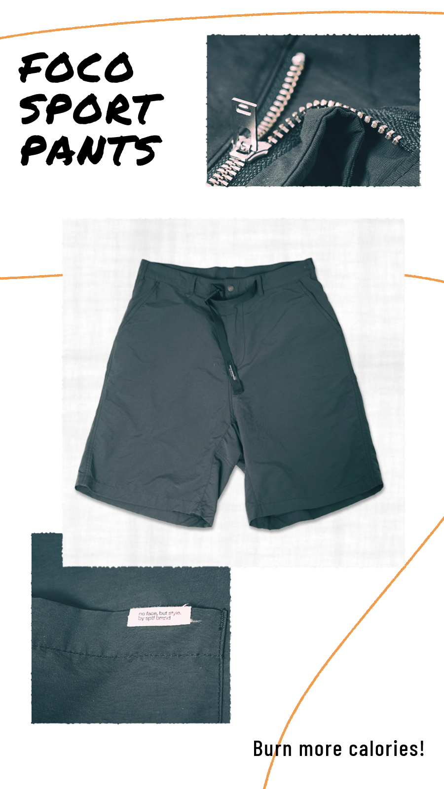 Simple Style Sport Pants Display Ecommerce Story