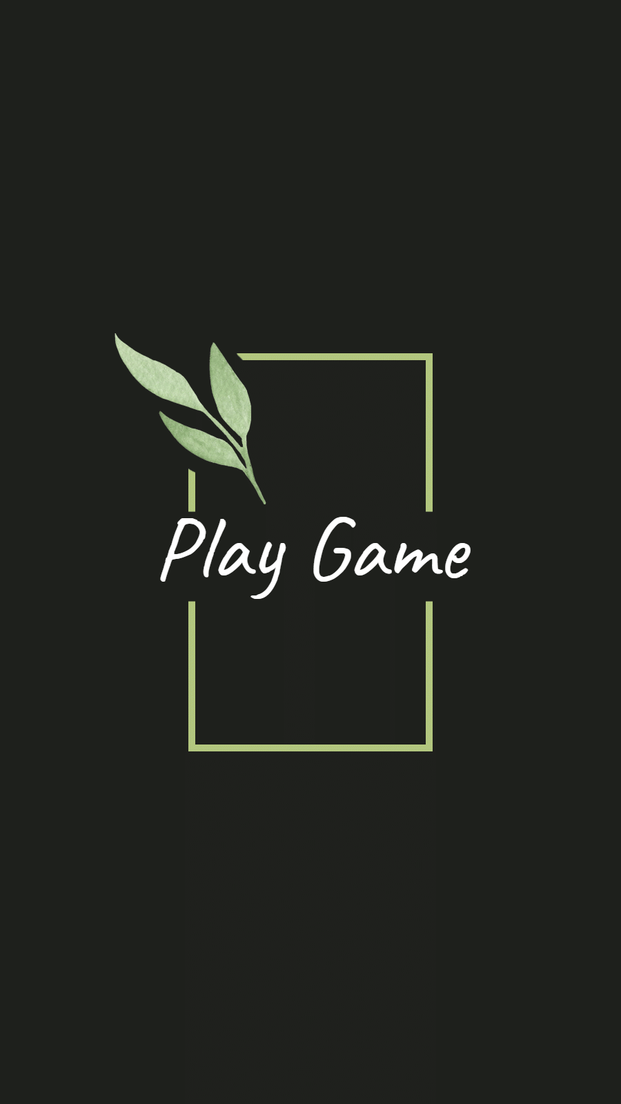Fresh Rectangle Frame Leaf Decor Text Play Game Instagram Highlight