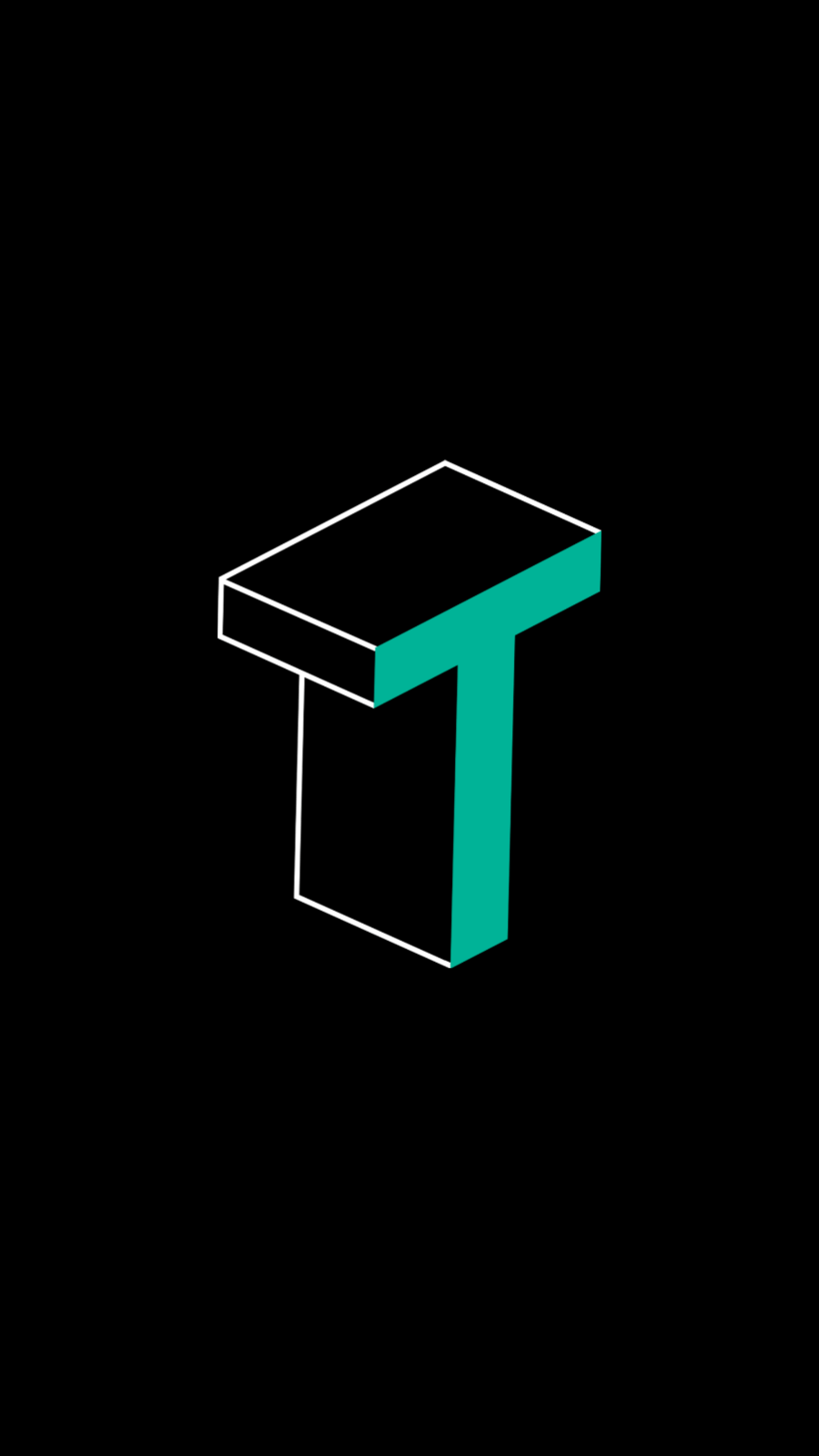 Black Background Stereo Letter T Text Art Fashion Simple Style Instagram Highlight