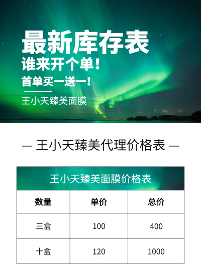 产品最新库存表