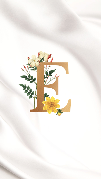 Artistic Luxury Golden Floral Alphabet E Instagram Highlight