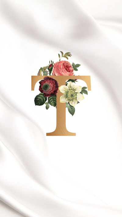 Artistic Luxury Golden Floral Alphabet T Instagram Highlight