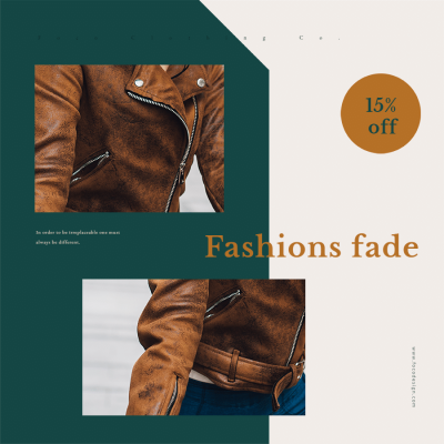 Man Clothing Big Discount Template Fashion Simple Style Poster Ecommerce Product