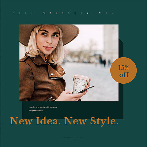 Woman Clothing Show Big Discount Template Fashion Simple Style Poster Ecommerce Product