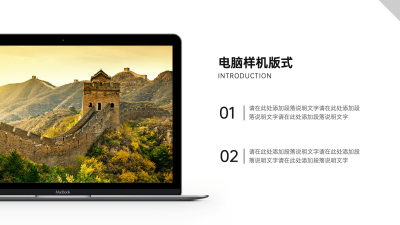并列关系2项PPT图文页