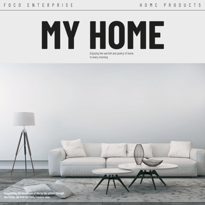 Black Color Text Simple Fashion Style Room Decor Promotion Ecommerce Product Image预览效果
