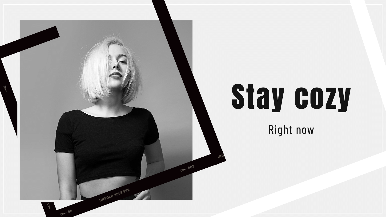 Simple Fashion Black Filter Woman Personal Display Simple Text Quotes Facebook Cover