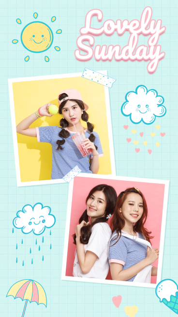 简约拼图可爱多图框晒照生活娱乐预览效果