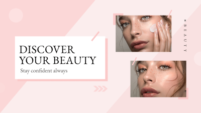 Simple Fashion Skin Care Products Display Facebook Cover