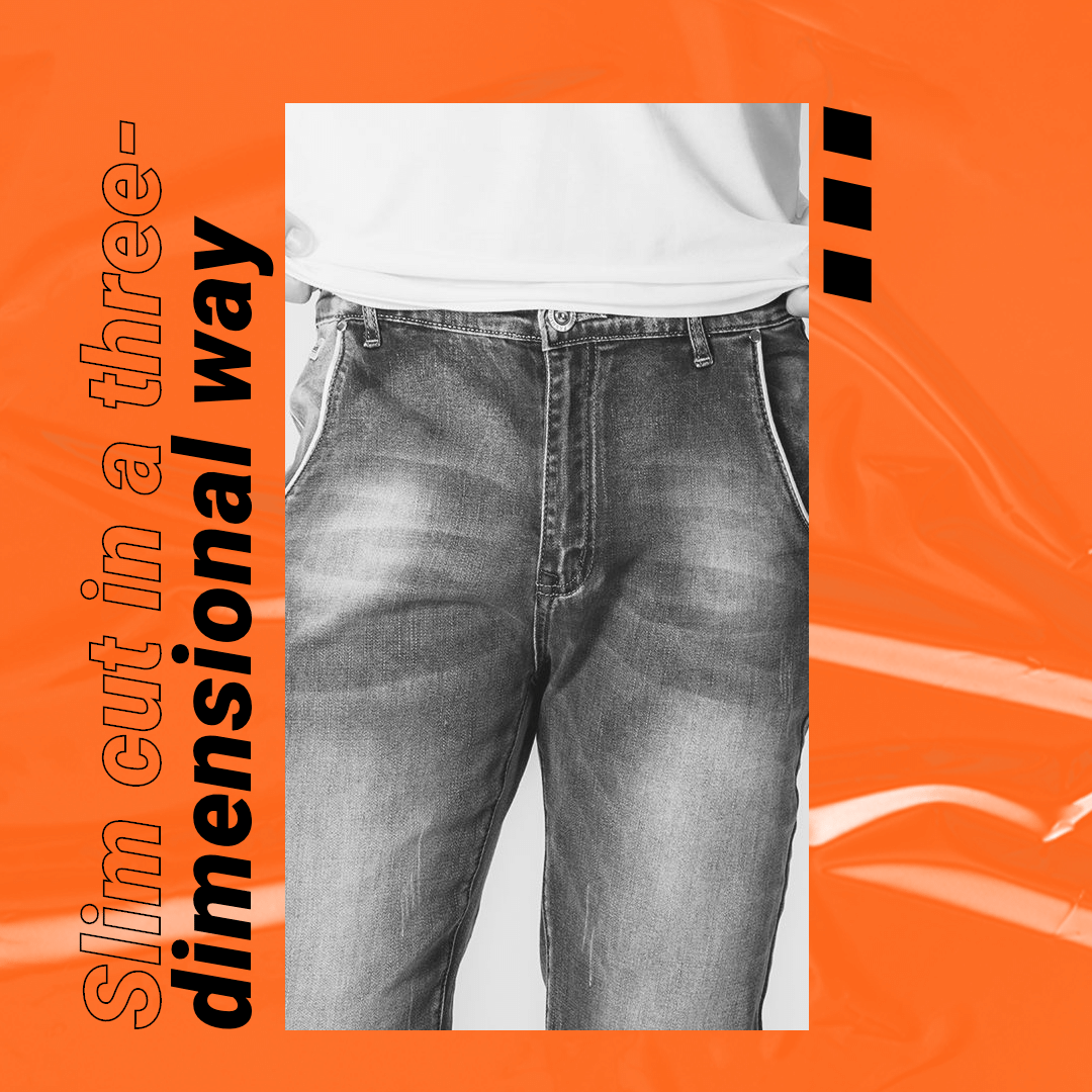Orange Background Simple Fashion Men‘s Wear New Arrival Ecommerce Product Image预览效果
