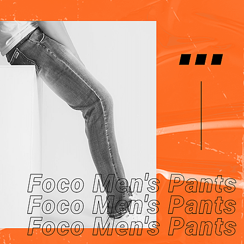 Repeated Text Simple Men's Pants New Arrival Ecommerce Product Image