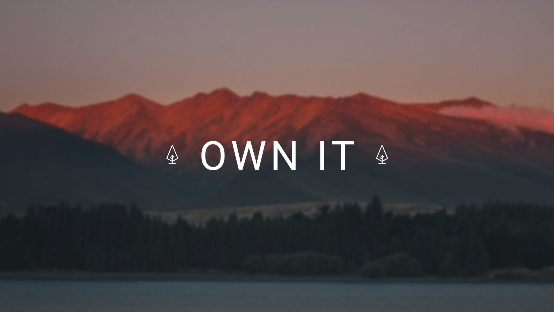 Simple Mountain Background Hand Painted Trees Text Facebook Cover