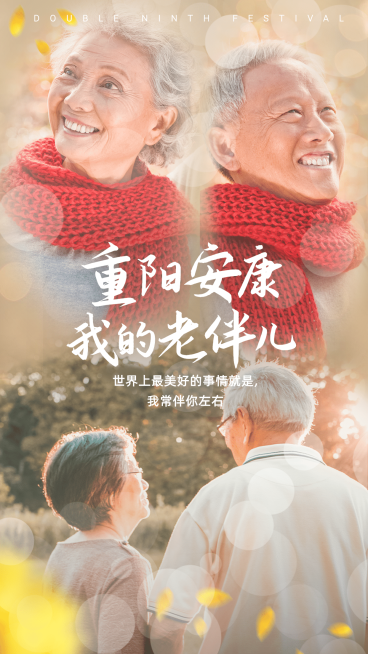 重阳节祝福重阳安康融图晒照手机海报预览效果