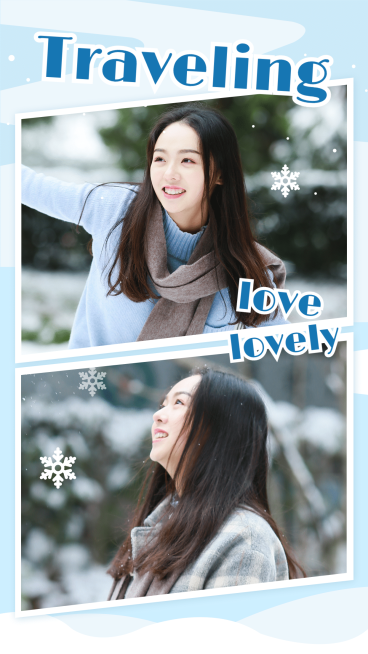 冬天快乐简约拼图预览效果