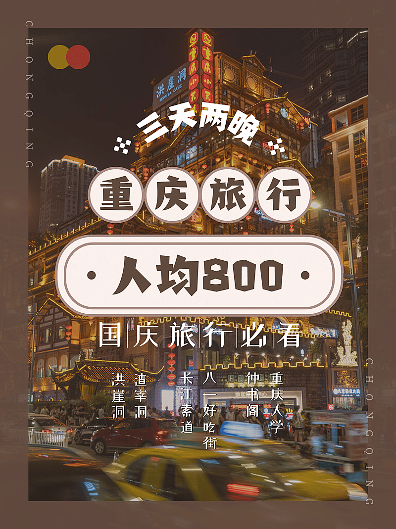 简约旅游指南攻略小红书封面配图