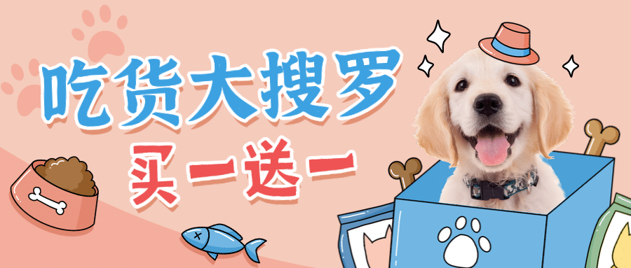 宠物食粮优惠促销活动公众号首图预览效果