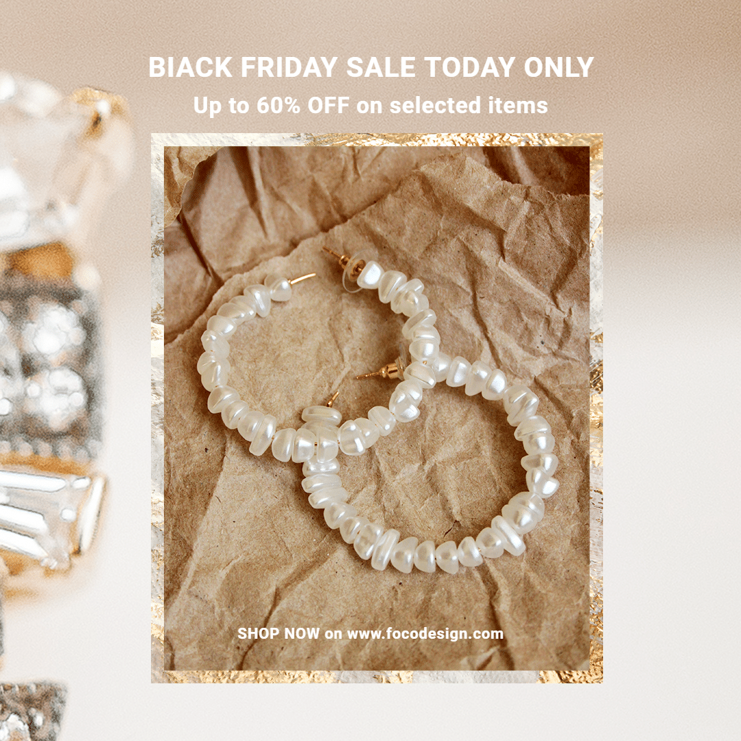 Black Friday Jewelry Promotion Poster Ecommerce Product预览效果