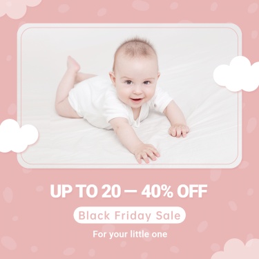 Black Friday Big Sale Mother Baby Clothing Bags Promotions Big Sale Fashion Simple Style Poster Ecommerce Product