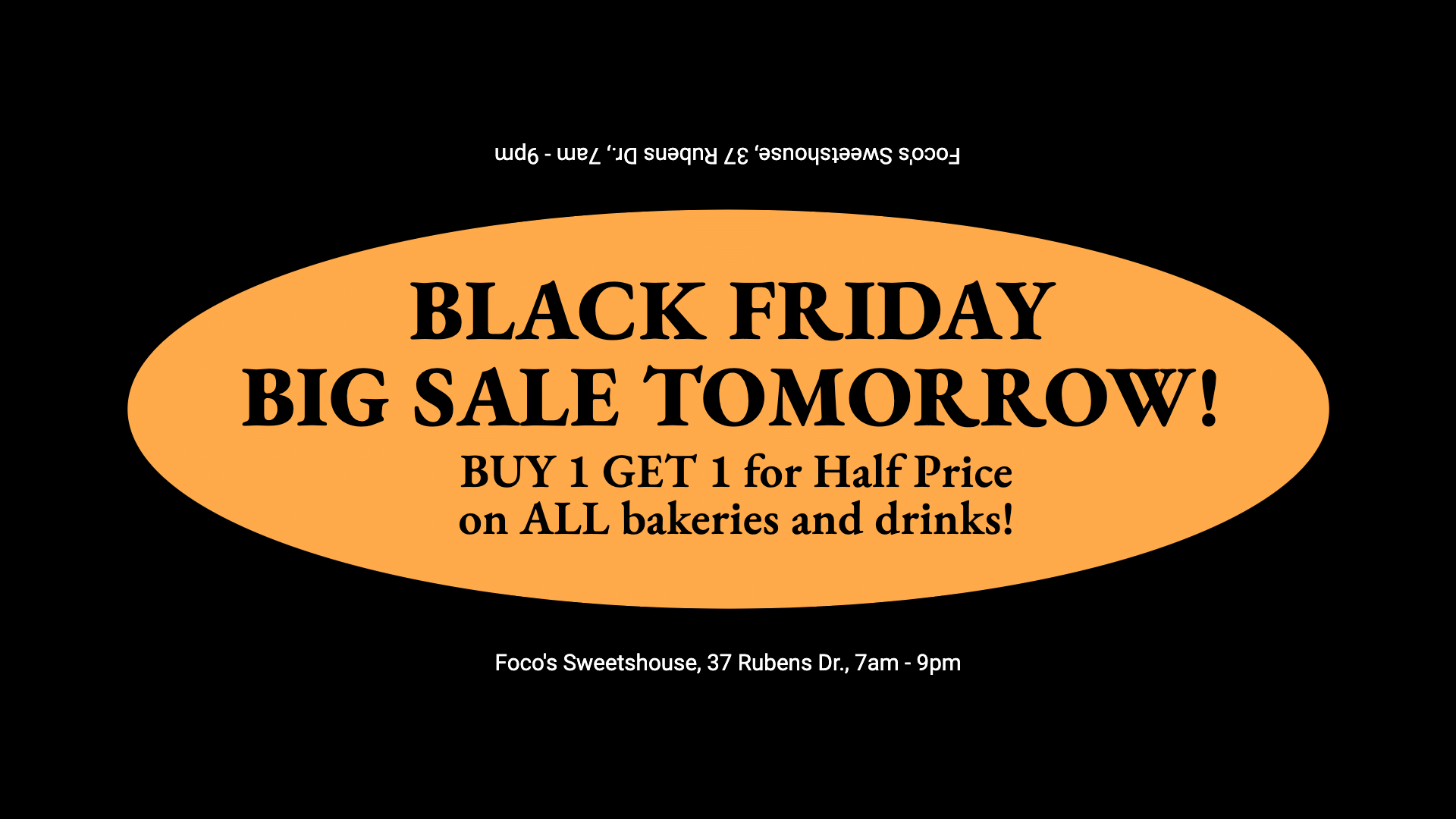 Bakery Sales on Black Friday E-commerce Banner 