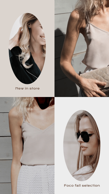 Ellipse Element Literary Style Women's Wear Display Ecommerce Story预览效果