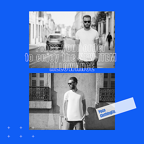 Pure Blue Background Simple Fashion Men's Wear New Arrival Ecommerce Product Image