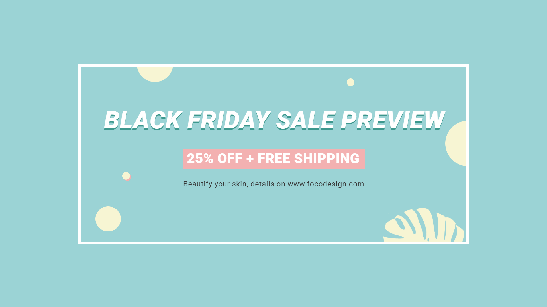 Fresh Black Friday Cosmetics Sale Ecommerce Banner预览效果