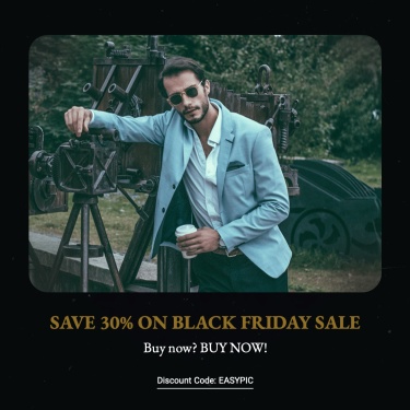 Black Friday Men's Wear Sale Ecommerce Product Image