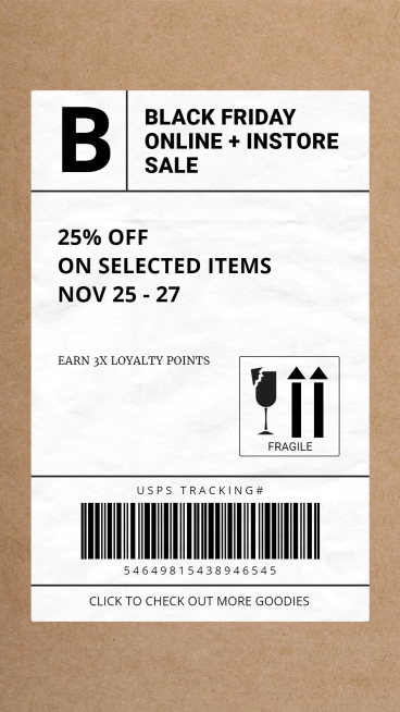 Express Bill Black Friday Sale Ecommerce Story预览效果